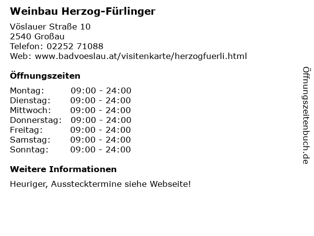 Heuriger herzog fürlinger 2025 großau